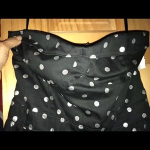 Polka dot black and silver dress